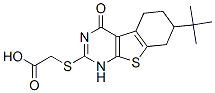 (9ci)-[[7-(1,1-二甲基乙基)-1,4,5,6,7,8-六氫-4-氧代[1]苯并噻吩并[2,3-d]嘧啶-2-基]硫代]-乙酸結(jié)構(gòu)式_606107-25-9結(jié)構(gòu)式