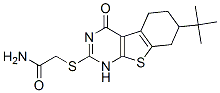 (9ci)-2-[[7-(1,1-二甲基乙基)-1,4,5,6,7,8-六氫-4-氧代[1]苯并噻吩并[2,3-d]嘧啶-2-基]硫代]-乙酰胺結(jié)構(gòu)式_606107-27-1結(jié)構(gòu)式