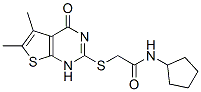 (9ci)-n-環(huán)戊基-2-[(1,4-二氫-5,6-二甲基-4-氧代噻吩并[2,3-d]嘧啶-2-基)硫代]-乙酰胺結(jié)構(gòu)式_606107-59-9結(jié)構(gòu)式