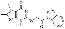 (9ci)-1-[[(1,4-二氫-5,6-二甲基-4-氧代噻吩并[2,3-d]嘧啶-2-基)硫代]乙?；鵠-2,3-二氫-1H-吲哚結(jié)構(gòu)式_606107-61-3結(jié)構(gòu)式