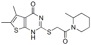 (9ci)-1-[[(1,4-二氫-5,6-二甲基-4-氧代噻吩并[2,3-d]嘧啶-2-基)硫代]乙?；鵠-2-甲基-哌啶結(jié)構(gòu)式_606107-64-6結(jié)構(gòu)式