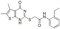 (9ci)-2-[(1,4-二氫-5,6-二甲基-4-氧代噻吩并[2,3-d]嘧啶-2-基)硫代]-n-(2-乙基苯基)-乙酰胺結(jié)構(gòu)式_606107-76-0結(jié)構(gòu)式