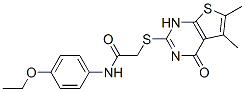 (9ci)-2-[(1,4-二氫-5,6-二甲基-4-氧代噻吩并[2,3-d]嘧啶-2-基)硫代]-n-(4-乙氧基苯基)-乙酰胺結(jié)構(gòu)式_606107-92-0結(jié)構(gòu)式