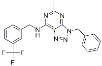 3H-1,2,3-triazolo[4,5-d]pyrimidin-7-amine, 5-methyl-3-(phenylmethyl)-n-[[3-(trifluoromethyl)phenyl]methyl]-(9ci) Structure,606108-25-2Structure