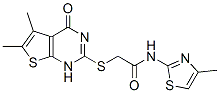 (9ci)-2-[(1,4-二氫-5,6-二甲基-4-氧代噻吩并[2,3-d]嘧啶-2-基)硫代]-n-(4-甲基-2-噻唑)-乙酰胺結構式_606108-36-5結構式