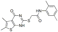 (9ci)-2-[(1,4-二氫-5,6-二甲基-4-氧代噻吩并[2,3-d]嘧啶-2-基)硫代]-n-(2,5-二甲基苯基)-乙酰胺結(jié)構(gòu)式_606108-44-5結(jié)構(gòu)式