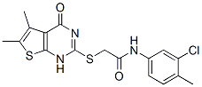 (9ci)-n-(3-氯-4-甲基苯基)-2-[(1,4-二氫-5,6-二甲基-4-氧代噻吩并[2,3-d]嘧啶-2-基)硫代]-乙酰胺結(jié)構(gòu)式_606108-54-7結(jié)構(gòu)式