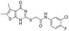 (9ci)-n-(3-氯-4-氟苯基)-2-[(1,4-二氫-5,6-二甲基-4-氧代噻吩并[2,3-d]嘧啶-2-基)硫代]-乙酰胺結(jié)構(gòu)式_606108-58-1結(jié)構(gòu)式