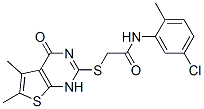 (9ci)-n-(5-氯-2-甲基苯基)-2-[(1,4-二氫-5,6-二甲基-4-氧代噻吩并[2,3-d]嘧啶-2-基)硫代]-乙酰胺結(jié)構(gòu)式_606108-72-9結(jié)構(gòu)式