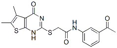 (9ci)-n-(3-乙?；交?-2-[(1,4-二氫-5,6-二甲基-4-氧代噻吩并[2,3-d]嘧啶-2-基)硫代]-乙酰胺結(jié)構(gòu)式_606108-75-2結(jié)構(gòu)式