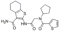 (9ci)-2-[[[環(huán)戊基(2-噻吩羰基)氨基]乙?；鵠氨基]-4,5,6,7-四氫-苯并[b]噻吩-3-羧酰胺結(jié)構(gòu)式_606108-90-1結(jié)構(gòu)式