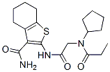 (9ci)-2-[[[環(huán)戊基(1-氧代丙基)氨基]乙?；鵠氨基]-4,5,6,7-四氫-苯并[b]噻吩-3-羧酰胺結(jié)構(gòu)式_606109-00-6結(jié)構(gòu)式