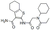 (9ci)-2-[[[環(huán)己基(1-氧代丙基)氨基]乙?；鵠氨基]-4,5,6,7-四氫-苯并[b]噻吩-3-羧酰胺結(jié)構(gòu)式_606109-02-8結(jié)構(gòu)式