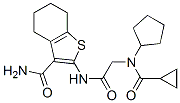 (9ci)-2-[[[環(huán)戊基(環(huán)丙基羰基)氨基]乙?；鵠氨基]-4,5,6,7-四氫-苯并[b]噻吩-3-羧酰胺結(jié)構(gòu)式_606109-37-9結(jié)構(gòu)式