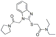 (9ci)-N,N-二乙基-2-[[1-[2-氧代-2-(1-吡咯烷)乙基]-1H-苯并咪唑-2-基]硫代]-乙酰胺結(jié)構(gòu)式_606109-56-2結(jié)構(gòu)式