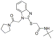 (9ci)-n-(1,1-二甲基乙基)-2-[[1-[2-氧代-2-(1-吡咯烷)乙基]-1H-苯并咪唑-2-基]硫代]-乙酰胺結(jié)構(gòu)式_606109-58-4結(jié)構(gòu)式