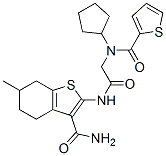 (9ci)-2-[[[環(huán)戊基(2-噻吩羰基)氨基]乙酰基]氨基]-4,5,6,7-四氫-6-甲基-苯并[b]噻吩-3-羧酰胺結(jié)構(gòu)式_606109-66-4結(jié)構(gòu)式