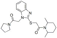 (9CI)-2,6-二甲基-1-[[[1-[2-氧代-2-(1-吡咯烷)乙基]-1H-苯并咪唑-2-基]硫代]乙酰基]-哌啶結(jié)構(gòu)式_606109-72-2結(jié)構(gòu)式