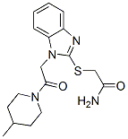 Acetamide, 2-[[1-[2-(4-methyl-1-piperidinyl)-2-oxoethyl]-1h-benzimidazol-2-yl]thio]-(9ci) Structure,606109-98-2Structure