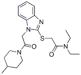 (9ci)-N,N-二乙基-2-[[1-[2-(4-甲基-1-哌啶基)-2-氧代乙基]-1H-苯并咪唑-2-基]硫代]-乙酰胺結(jié)構(gòu)式_606110-00-3結(jié)構(gòu)式