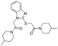 (9CI)-4-甲基-1-[[[1-[2-(4-甲基-1-哌啶基)-2-氧代乙基]-1H-苯并咪唑-2-基]硫代]乙?；鵠-哌啶結(jié)構(gòu)式_606110-09-2結(jié)構(gòu)式