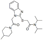 (9ci)-N,N-雙(1-甲基乙基)-2-[[1-[2-(4-甲基-1-哌啶基)-2-氧代乙基]-1H-苯并咪唑-2-基]硫代]-乙酰胺結(jié)構(gòu)式_606110-13-8結(jié)構(gòu)式