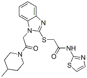 (9ci)-2-[[1-[2-(4-甲基-1-哌啶基)-2-氧代乙基]-1H-苯并咪唑-2-基]硫代]-n-2-噻唑-乙酰胺結(jié)構(gòu)式_606110-17-2結(jié)構(gòu)式