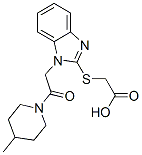 (9ci)-[[1-[2-(4-甲基-1-哌啶基)-2-氧代乙基]-1H-苯并咪唑-2-基]硫代]-乙酸結構式_606110-21-8結構式