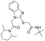 (9ci)-n-(1,1-二甲基乙基)-2-[[1-[2-(2,6-二甲基-1-哌啶基)-2-氧代乙基]-1H-苯并咪唑-2-基]硫代]-乙酰胺結(jié)構(gòu)式_606110-27-4結(jié)構(gòu)式