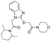 Morpholine, 4-[[[1-[2-(2,6-dimethyl-1-piperidinyl)-2-oxoethyl]-1h-benzimidazol-2-yl]thio]acetyl]-(9ci) Structure,606110-39-8Structure