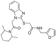 (9ci)-2-[[1-[2-(2,6-二甲基-1-哌啶基)-2-氧代乙基]-1H-苯并咪唑-2-基]硫代]-n-(2-呋喃甲基)-乙酰胺結(jié)構(gòu)式_606110-41-2結(jié)構(gòu)式