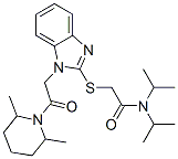 (9ci)-2-[[1-[2-(2,6-二甲基-1-哌啶基)-2-氧代乙基]-1H-苯并咪唑-2-基]硫代]-N,N-雙(1-甲基乙基)-乙酰胺結構式_606110-43-4結構式