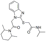 (9ci)-2-[[1-[2-(2,6-二甲基-1-哌啶基)-2-氧代乙基]-1H-苯并咪唑-2-基]硫代]-n-(1-甲基乙基)-乙酰胺結(jié)構(gòu)式_606110-45-6結(jié)構(gòu)式