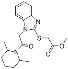 (9ci)-[[1-[2-(2,6-二甲基-1-哌啶基)-2-氧代乙基]-1H-苯并咪唑-2-基]硫代]-乙酸甲酯結(jié)構(gòu)式_606110-47-8結(jié)構(gòu)式