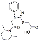 (9ci)-[[1-[2-(2,6-二甲基-1-哌啶基)-2-氧代乙基]-1H-苯并咪唑-2-基]硫代]-乙酸結構式_606110-49-0結構式