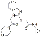 (9ci)-n-環(huán)丙基-2-[[1-[2-(4-嗎啉)-2-氧代乙基]-1H-苯并咪唑-2-基]硫代]-乙酰胺結(jié)構(gòu)式_606110-67-2結(jié)構(gòu)式