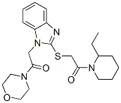 (9ci)-4-[[2-[[2-(2-乙基-1-哌啶基)-2-氧代乙基]硫代]-1H-苯并咪唑-1-基]乙酰基]-嗎啉結(jié)構(gòu)式_606110-69-4結(jié)構(gòu)式