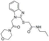 (9ci)-2-[[1-[2-(4-嗎啉)-2-氧代乙基]-1H-苯并咪唑-2-基]硫代]-n-丙基-乙酰胺結(jié)構(gòu)式_606110-82-1結(jié)構(gòu)式