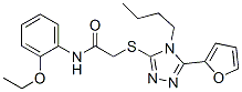 (9ci)-2-[[4-丁基-5-(2-呋喃)-4H-1,2,4-噻唑-3-基]硫代]-n-(2-乙氧基苯基)-乙酰胺結(jié)構(gòu)式_606111-35-7結(jié)構(gòu)式