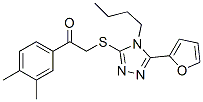 Ethanone, 2-[[4-butyl-5-(2-furanyl)-4h-1,2,4-triazol-3-yl]thio]-1-(3,4-dimethylphenyl)-(9ci) Structure,606111-39-1Structure