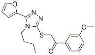 (9ci)-2-[[4-丁基-5-(2-呋喃)-4H-1,2,4-噻唑-3-基]硫代]-1-(3-甲氧基苯基)-乙酮結(jié)構(gòu)式_606111-43-7結(jié)構(gòu)式