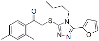 (9ci)-2-[[4-丁基-5-(2-呋喃)-4H-1,2,4-噻唑-3-基]硫代]-1-(2,4-二甲基苯基)-乙酮結(jié)構(gòu)式_606111-47-1結(jié)構(gòu)式