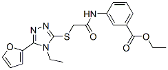 (9ci)-3-[[[[4-乙基-5-(2-呋喃)-4H-1,2,4-噻唑-3-基]硫代]乙?；鵠氨基]-苯甲酸乙酯結(jié)構(gòu)式_606111-50-6結(jié)構(gòu)式