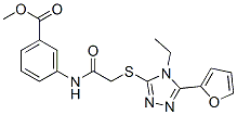 (9ci)-3-[[[[4-乙基-5-(2-呋喃)-4H-1,2,4-噻唑-3-基]硫代]乙?；鵠氨基]-苯甲酸甲酯結(jié)構(gòu)式_606111-54-0結(jié)構(gòu)式