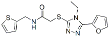 (9ci)-2-[[4-乙基-5-(2-呋喃)-4H-1,2,4-噻唑-3-基]硫代]-n-(2-噻吩甲基)-乙酰胺結(jié)構(gòu)式_606111-61-9結(jié)構(gòu)式