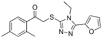 (9ci)-1-(2,4-二甲基苯基)-2-[[4-乙基-5-(2-呋喃)-4H-1,2,4-噻唑-3-基]硫代]-乙酮結(jié)構(gòu)式_606111-64-2結(jié)構(gòu)式