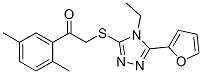 Ethanone, 1-(2,5-dimethylphenyl)-2-[[4-ethyl-5-(2-furanyl)-4h-1,2,4-triazol-3-yl]thio]-(9ci) Structure,606111-65-3Structure