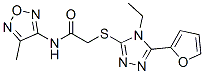 (9ci)-2-[[4-乙基-5-(2-呋喃)-4H-1,2,4-噻唑-3-基]硫代]-n-(4-甲基-1,2,5-噁二唑-3-基)-乙酰胺結構式_606111-66-4結構式