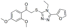 (9ci)-1-(2,4-二甲氧基苯基)-2-[[4-乙基-5-(2-呋喃)-4H-1,2,4-噻唑-3-基]硫代]-乙酮結(jié)構(gòu)式_606111-68-6結(jié)構(gòu)式