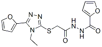 (9ci)-2-[[[4-乙基-5-(2-呋喃)-4H-1,2,4-噻唑-3-基]硫代]乙?；鵠肼2-呋喃羧酸結(jié)構(gòu)式_606111-69-7結(jié)構(gòu)式